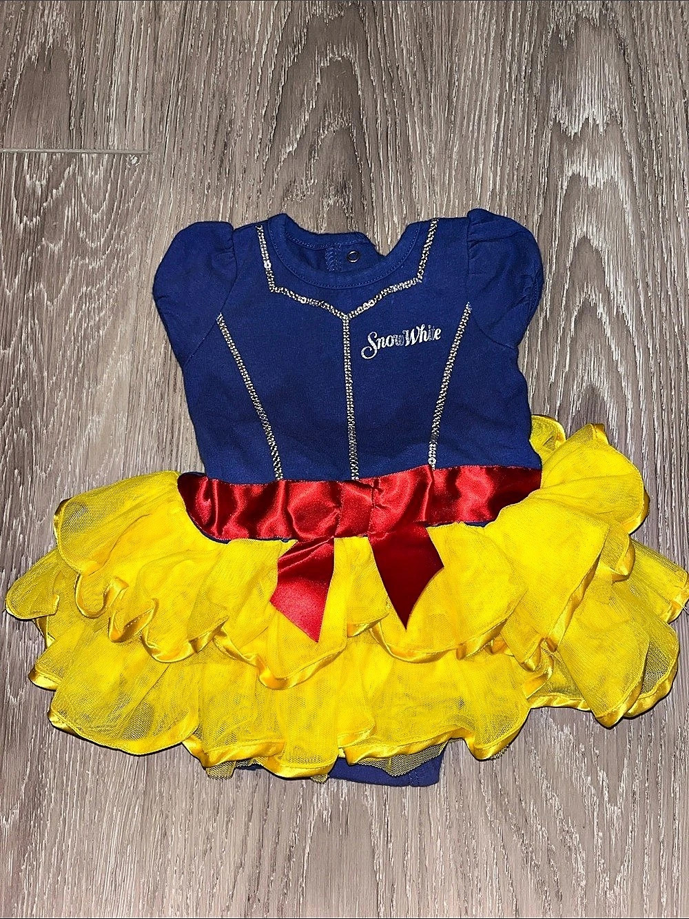 Disney Snow White infant Baby Costume one piece Dress size 6 months